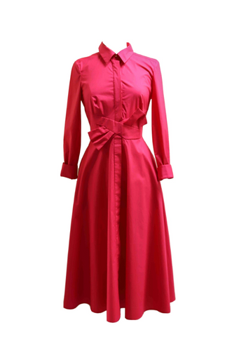 Pink Tea-Length Dress